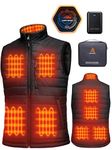 GOTOBI Men's Heated Vest with 16000mAh 7.4V Battery, Ergonomics Heating System, Smart Temp Control, Heated Vest for Men