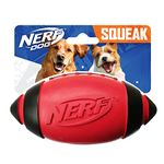 Nerf Dog Squeaker Football, 5-Inch, Red