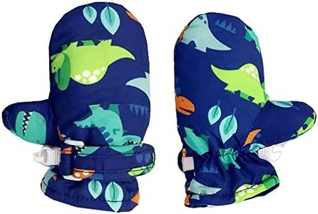 Toddler Mittens Kids Winter Warm Gloves Lined Fleece Gloves Waterproof Snow Baby Mitten for Boys, Colorful Fish, 2-4T