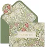 Whaline 24 Pack Plants Floral Gold Foil Thank You Cards Bulk Green Flower Greeting Cards with Envelope Sticker Vintage Blank Note Cards for Birthday Baby Shower Party Supplies, 4 x 6 Inch