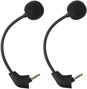 Cloud 2 Mic, 2-Pack 3.5MM Gaming Headset Microphone Boom Replacement for Kingston Cloud II Pro Silver on PS4 and Xbox One
