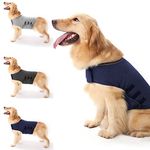 Haokaini Anti-Anxiety Dog Jacket Dog Calming Coat Pet Stress Relief Shirt Warm Calming Vest Lightweight Thunder Dog Wrap Dog Anxiety Jacket(Navy Blue,M)