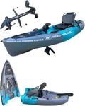 Reel Yaks Raptor Modular Fishing Kayak - Propeller Drive, 9.5ft, 380 lbs Capacity, Cyan Gray - Pedal Fishing Kayaks for Adults & Youth, Sit on Top, Compact Storage, Lightweight, Easy Transport