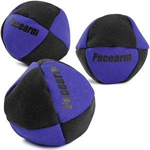 PACEARM Hacky Sack Balls Footbag, Kids Hackey Sack Ball Double-Color Hackeysacks (3-Pack)