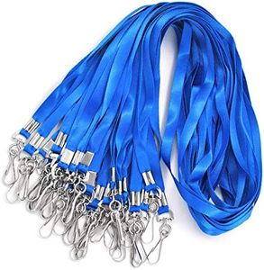 Badge Lanyards for ID Name Badge Holder/Name Tags (50Piece, Blue)