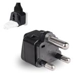 Orei India to South Africa, Botswana, Namibia & More (Type M) Travel USB Adapter Plug - 2 in 1 - Ce Certified - Rohs Compliant - Black Color (Db10L-Blk)