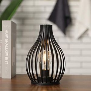 JHY DESIGN Decorations Table Lamp Battery Powered 9.5''High Vase Shaped Cordless Lamp with 6-Hours Timer Feature LED Light Decorative Room Battery Lamp for Indoor Table Garden Party