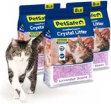 PetSafe ScoopFree Odor Control Crystal Cat Litter, Lavender Scent, 8 Lb Bag, Pack of 3