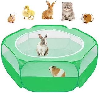 Amakunft Small Animal Pop-Up Playpen with Mesh Cover, 47'' x 23.6'' x 15'' Chicken Brooder Box, Play Pen Indoor Outdoor for Guinea Pigs, Bunny, Rabbits, Ferrets, Chinchillas, Kittens