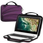 FINPAC 11-11.6 Inch Chromebook Sleeve Case - Protective Briefcase Shoulder Bag with Accessory Pouch for Up to 11.6" Laptop Notebook Ultrabook, Purple