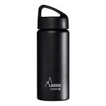 Laken TA5N Thermo Classic Vacuum Insulated Stainless Steel Water Bottle Wide Mouth-500-Milliliter/17 Ounce, Black