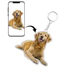 SAVRI Personalized Acrylic Pet Keychain With Image-Photo Permanently Printed On Both Sides. Perfect For Lovers.Ideal Owners.Great Gift Option-Carry Your Beloved Everywhere You, Silver