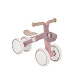 Globber Baby learning Balance Bike Walking Ride On Stable 4 Wheels- For Infants 12 Months to 3 Years - Adjustable Seat - 2 Year Warranty Warranty (Berry)