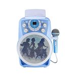 Frozen 2 Bluetooth CDG Karaoke Machine with LED Disco Party Lights, Built in Microphone for Kids, Portable Bluetooth Speaker, Avc, CDG Disks, Compatible with Samsung Apple Tablets MP3 & TV