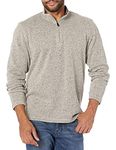 Wrangler Authentics Men's Long Sleeve Fleece Quarter-Zip, Light Heather Gray, XX-Large