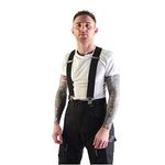 ViPER Motorcycle Black Braces Elasticated Heavy Duty Trouser Pant Bike Suspender Gallas