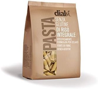 Dialsí - Plumas de pasta sin gluten de arroz integral - 400 g