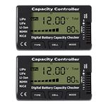 UMLIFE RC Cellmeter 7 Digital Battery Capacity Checker Controller Tester Voltage Tester for LiPo Life Li-ion NiMH Nicd Cell Meter 2PCS