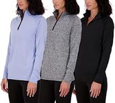 3 Pack: Womens Quarter 1/4 Zip Pull