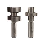 Whiteside Router Bits 3370 Wedge Tongue and Groove Set with 1-1/4-Inch Large Diameter and 5/8-Inch to 1-1/4-Inch Cutting Length