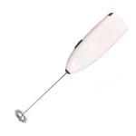 Handheld Milk Frother Coffee and Cappuccino Mixer, Automatic Milk Foam Maker, Electric Milk Frother Egg & Milkshake Whisk (White)