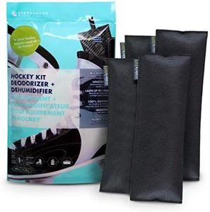 Ever Bamboo Hockey Gear Deodorizer Bag Set w/Bamboo Charcoal (4-Pack, 4 x 50 g)