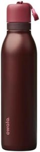 Owala FreeSip Twist Insulated Stainless Steel Water Bottle with Straw for Sports and Travel, BPA-Free, 24-oz, Black Cherry