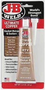 J-B Weld 32325 Ultimate Copper High Temperature RTV Silicone Gasket Maker and Sealant - 3 oz. - Copper