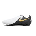 Nike Men's Phantom Gx II Academy Fg/Mg Football Shoe, White/Black/MTLC Gold Coin, 8 UK