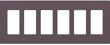 Lutron SC-6-PL Satin Colors 6-Gang Wallplate, Plum