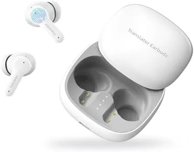 Translation Earbuds Real Time, AI Translator Earbuds with 144 Languages & Accents, Language Translator Earbuds Translating No Monthly Fees for Travel, Business, Learning (01-White)