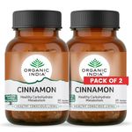 ORGANIC INDIA Cinnamon 60 Veg Capsules (Pack of 2)