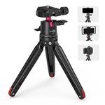 SMALLRIG Mini Tripod for Camera, Updated Desktop Tabletop Tripod Compatible with QR Plate for Arca-Type, 360° Ball Head and 1/4 Screws Portable for Compact Cameras DSLRs, Phone, for Gopro - BUT2664