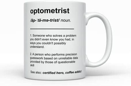 Optometrist Coffee Mug, Funny Gifts for Best Eye Doctor Ever, for Men for Women College Appreciation Graduation Employee Present, New Job Birthday Cup