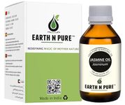 Earth N Pure Jasmine Essential Oil | 100% Natural and Therapeutic Grade | Undiluted | For Aromatherapy | Flawless Skin | Soap Making | Massage | Improve Hair Growth | Relaxation | With Dropper |100ML