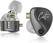 KZ Castor IEM, kz in Ear Monitor Earbuds with Dual Dynamic Drivers for Musicians Singers, Tunable in-Ear Earphones Headphones with 2dd Drivers, Adjusting Switch, Noise-isolating, Memory Foam Eartip