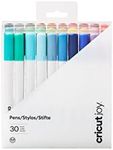 Cricut Joy Porous Point Pens, Stick, Fine 0.4 mm, Assorted Ink, White Barrel, 30/Set