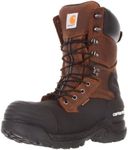 Carhartt Men's 10" Waterproof Insulated PAC Composite Toe Boot, Brown Oiltan/Black Coated, 11