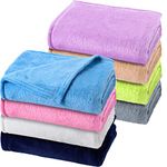 8 Pcs Fuzzy Baby Blankets 30 x 40 Soft Warm Plush Newborn Blankets Receiving Essentials Toddler Infant Boys Girls Gifts Nursery Swaddling Cozy Kid Daycare Cot Blankets for Crib Stroller Nap Outdoor