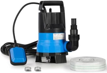 400W 7500L/H Submersible Water Pump with Hose, Water Pump to Empty Hot Tube, Electric Submersible Water Pump with 10M Hose Float Switch for Clean Dirty Water Garden Pond Pool Hot Tub Flooded Cellars