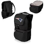 PICNIC TIME Black New England Patriots Zuma Cooler Backpack