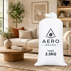2.5 KG Bean Bag Refill Beans | High Density Polystyrene Bean Fillers for Bean Bags, Sofas & Pouffes | Soft & Durable White Beans for Long-Lasting Comfort