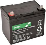 Lucas AGM 12v Mobility Battery 34Ah