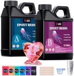 LET'S RESIN Crystal Clear Epoxy Resin, 34oz Bubble Free, Low Odor, Anti-Yellowing Casting Resin for Craft, Casting Molds, Jewelry, Art, Easy to Mix 1:1 Ratio