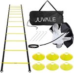 Juvale Agility Training Equipment with Ladder, 6 Disc Cones, Resistance Parachute for Speed Training, Football, Workout, Footwork