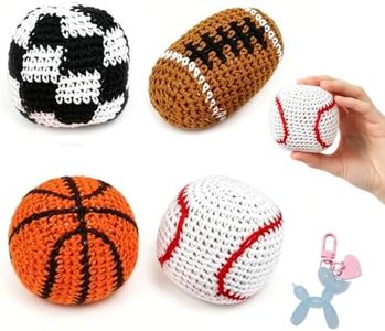 Woven Crochet Hacky Sack Balls – Colorful Dirtbag Footbags Set for Indoor, Outdoor, Backyard & Travel Fun – Soft Durable Balls for Juggling, Kicking, and Footbag Games (A)