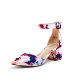 DREAM PAIRS Women's Annee Floral Low Heel Pump Shoes - 8.5 M US