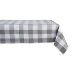 DII Buffalo Check Collection Classic Table Cloth, 60 x 104 cm, Grey & White