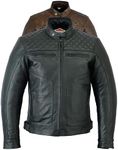 Texpeed Mens Leather Motorcycle Jac