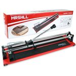 Manual Tile Cutter 24 Inch - Porcelain Tile Cutter with Ergonomic Handle & Hardened Tungsten Carbide Cutting Wheel – Professional Glazed & Ceramic Tile Cutter Construction Tools - Flooring Cutter